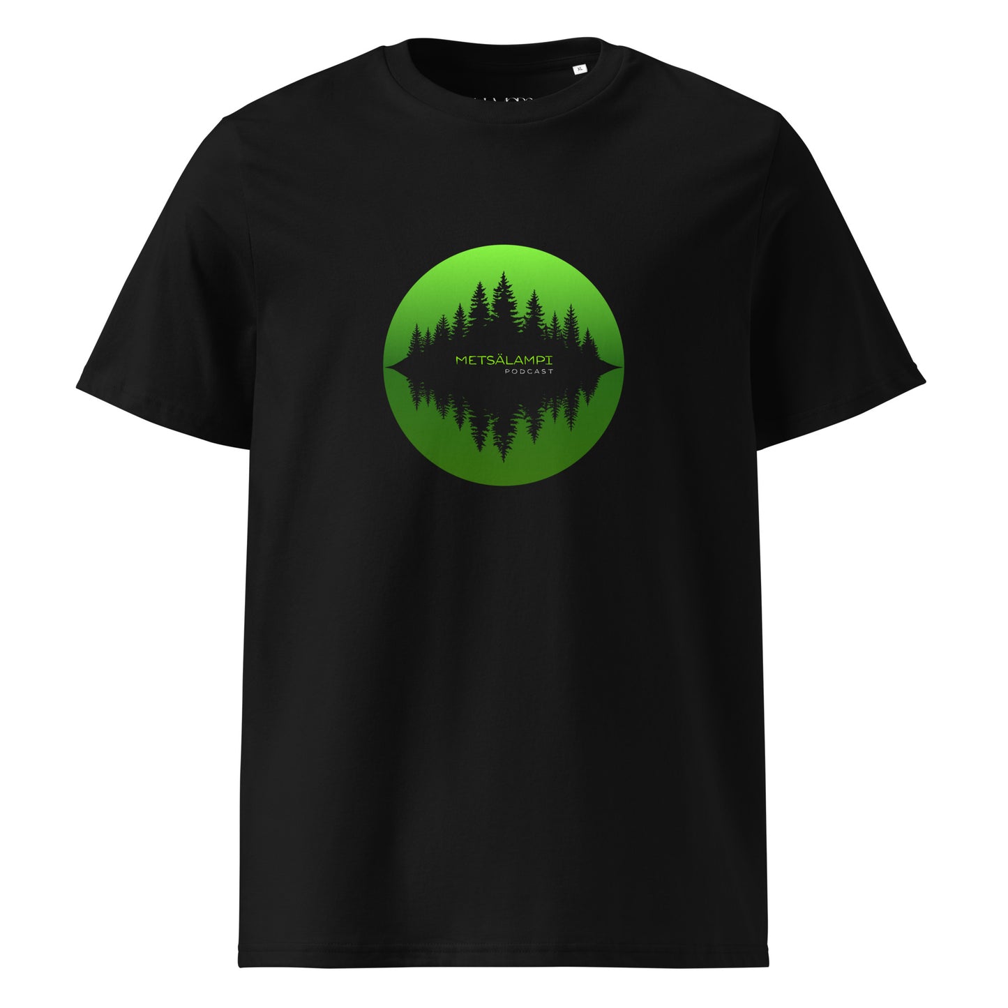 Metsälampi - Luomupuuvilla - T-paita - Unisex - Musta
