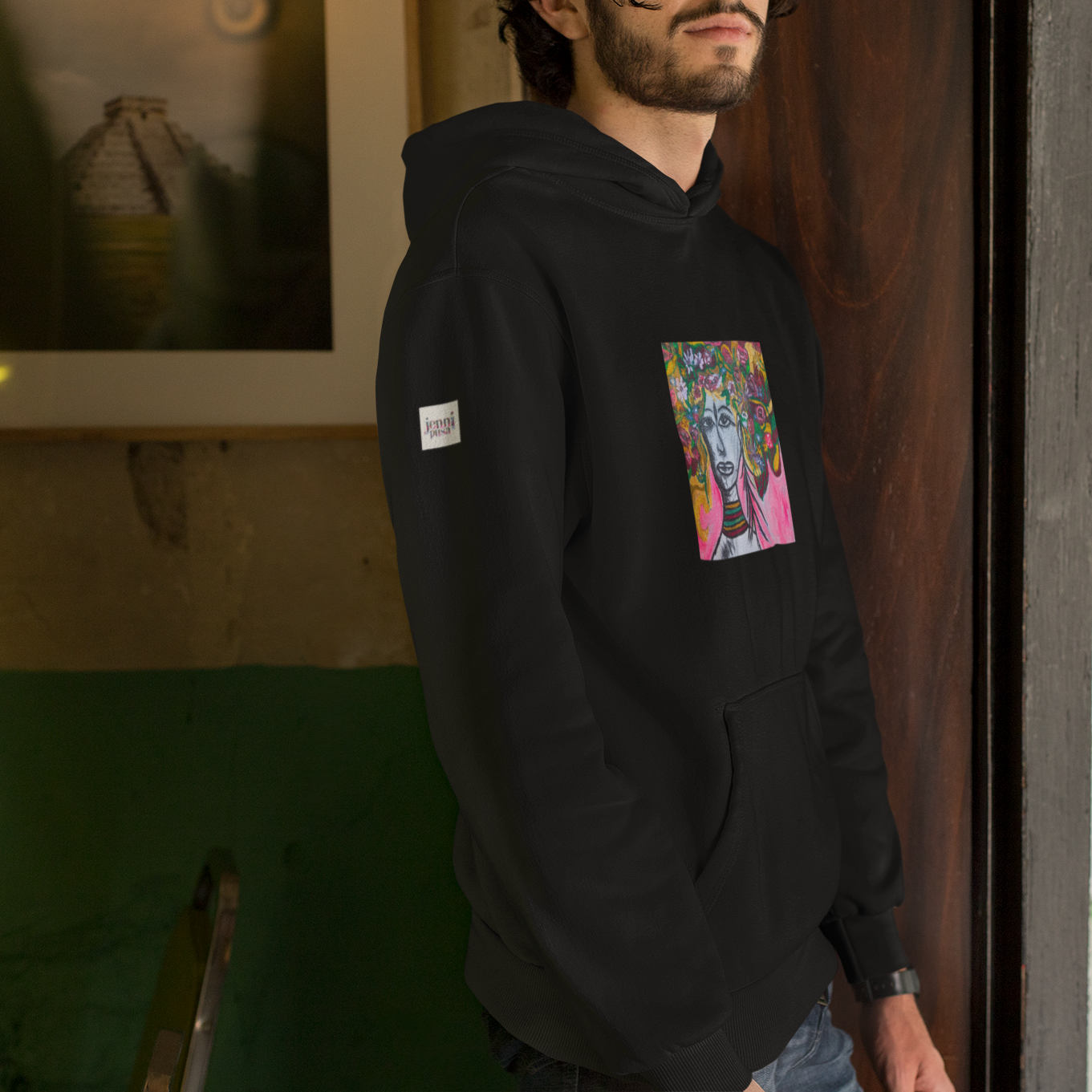 Jenni Pusa x Numer0 clothing taidepaita
