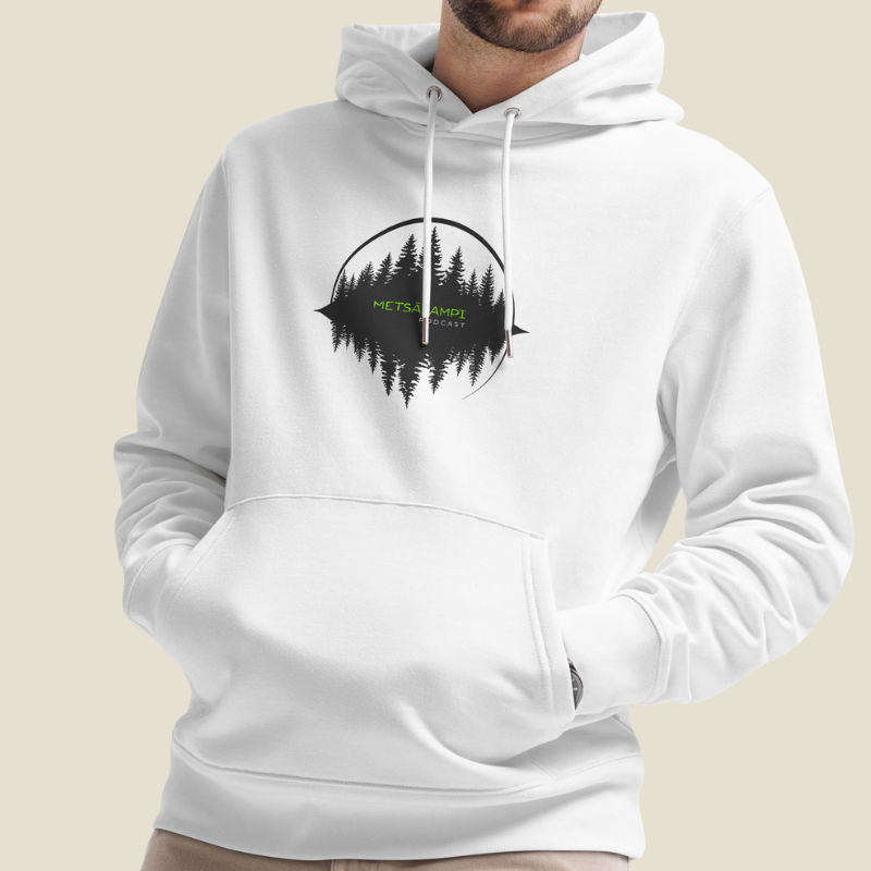 Metsälampi - Luomupuuvilla - Huppari - Unisex - Valkoinen