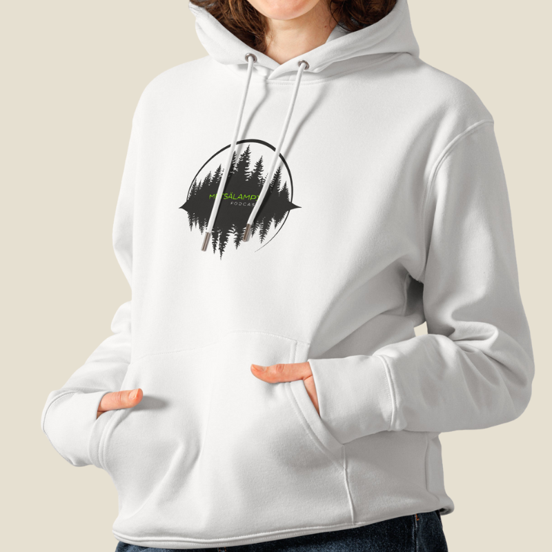 Metsälampi - Luomupuuvilla - Huppari - Unisex - Valkoinen